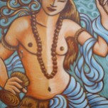 Ardhaneswara, Shakti & Shiva sharing one body - byAtelier Aandacht 2012, 70 x 100 cm, acryl on canvas